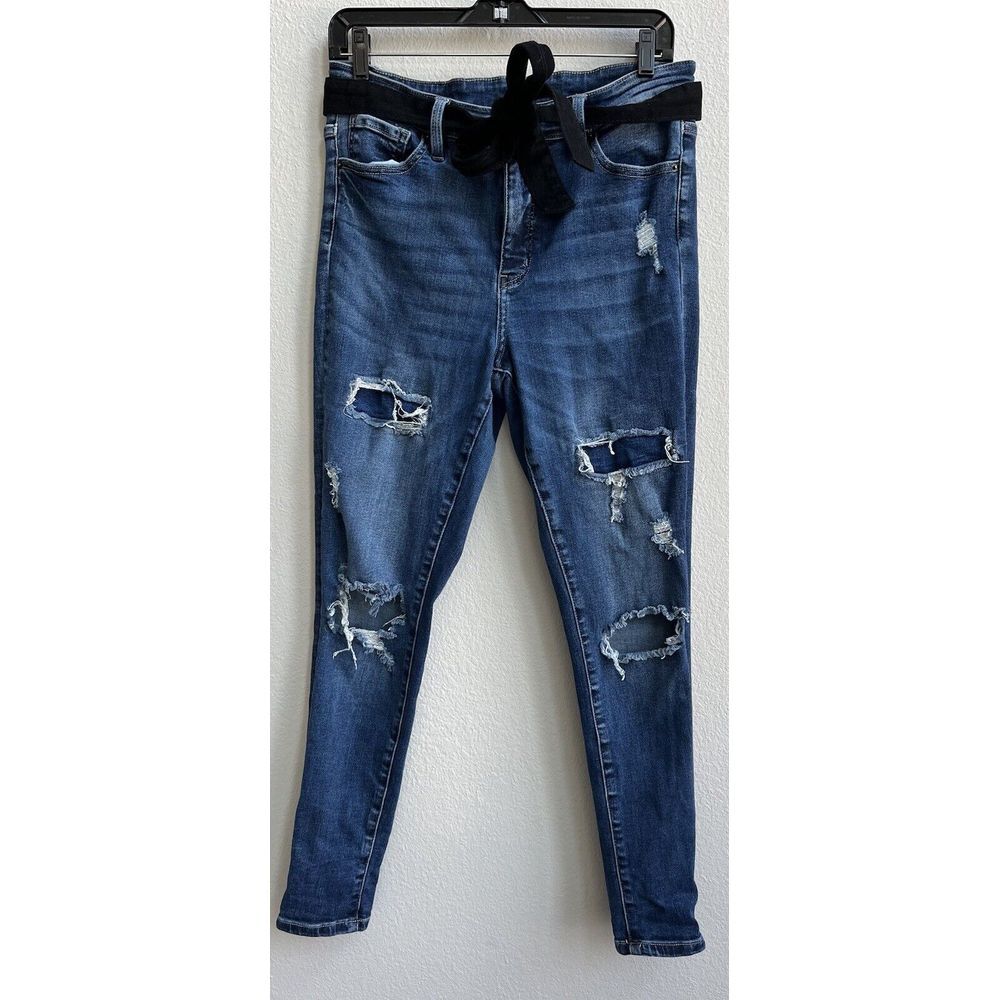 BKE Denim BKE318A Skinny Jeans Light Wash Distressed stretch size 30 Skinny High